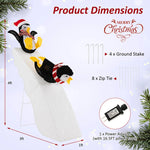 Christmas Penguin Decoration Pre-Lit 130 LED Weatherproof