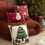 Christmas Pillow Cover Embroidered Sequins Concealed Zipper