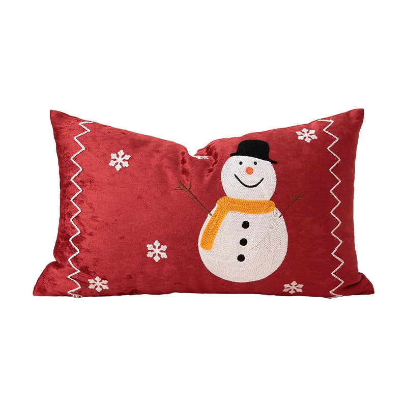 Christmas Pillow Cover Embroidered Sequins Concealed Zipper