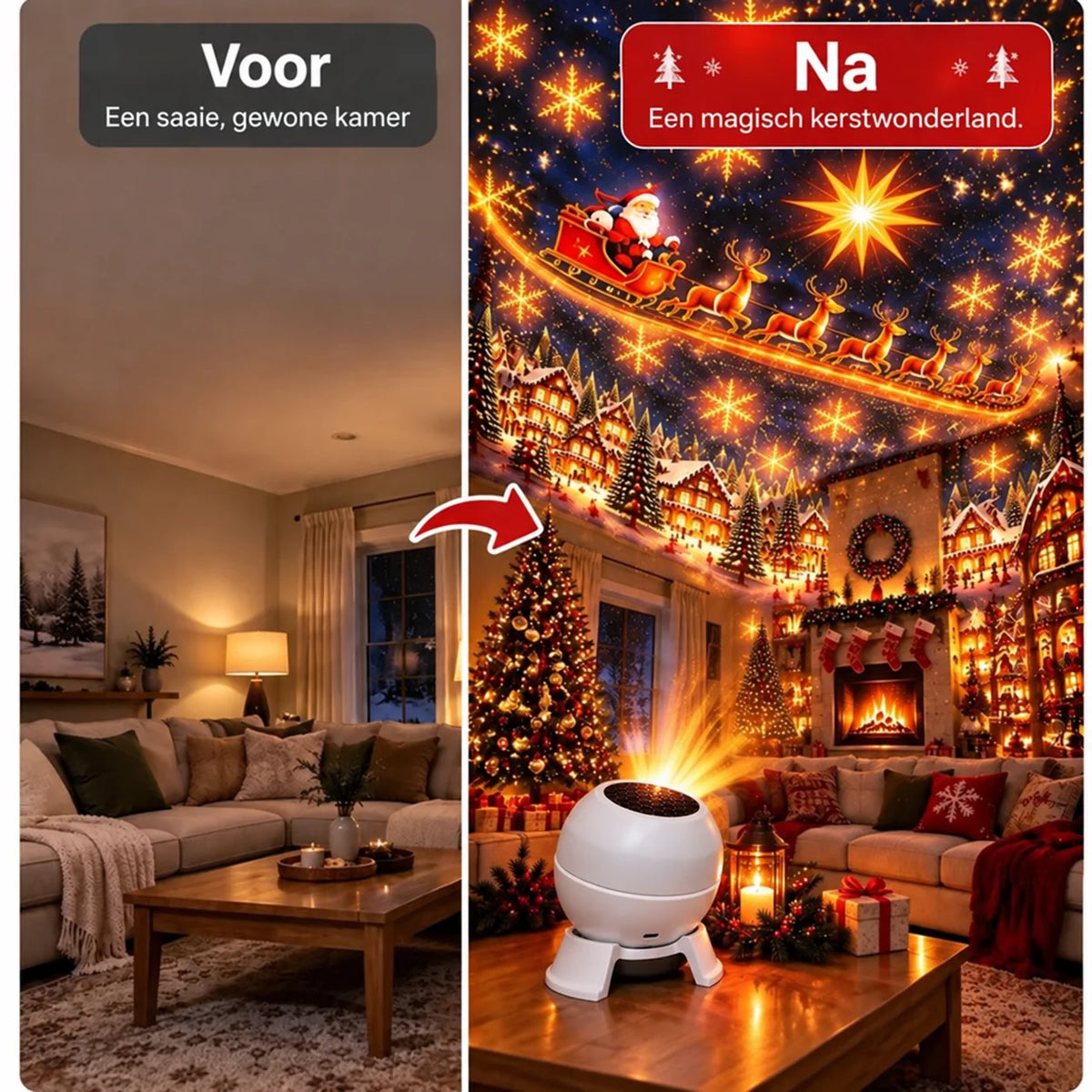 Christmas Projector Light USB-Powered Festive Wall & Ceiling Projections