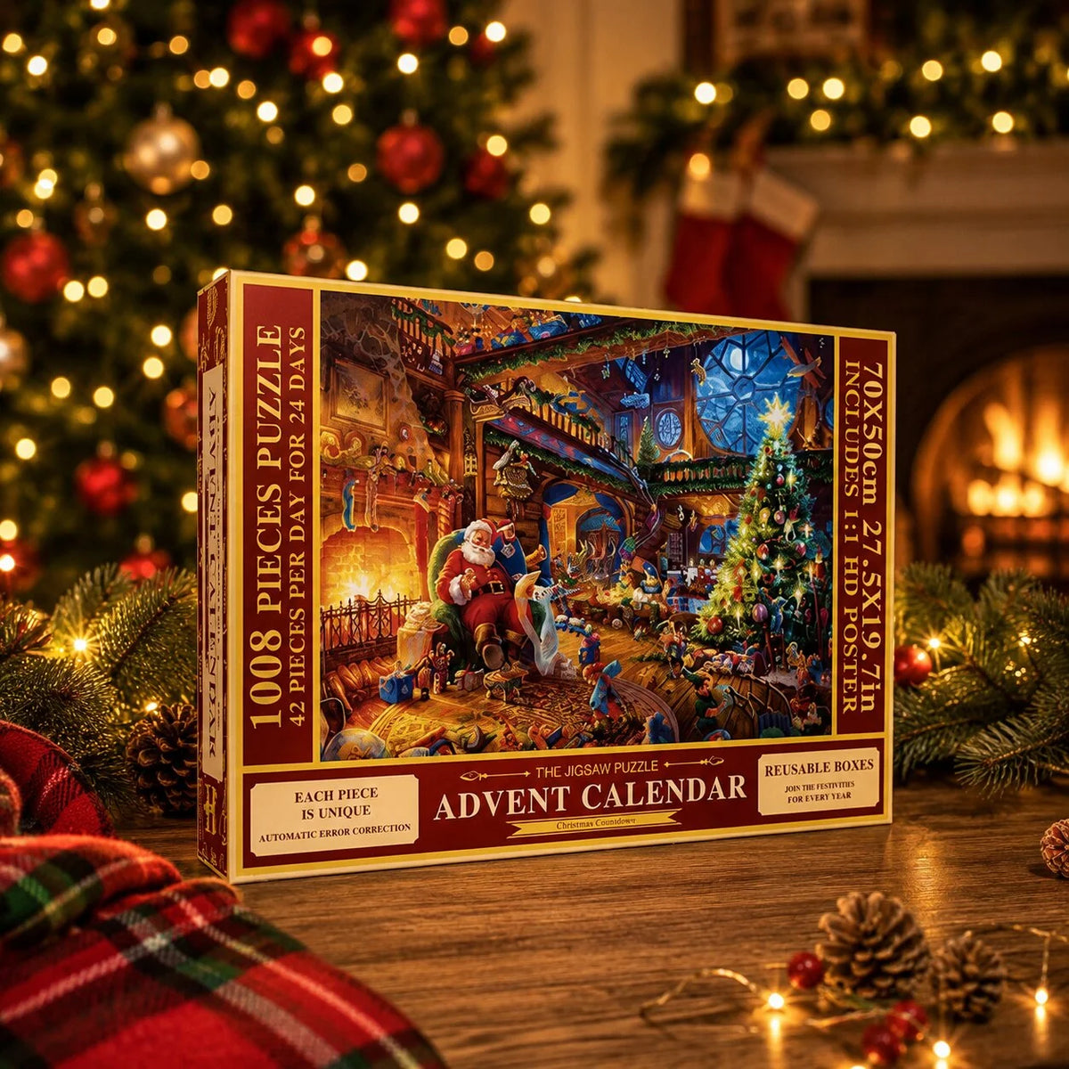 Christmas Puzzle Advent Calendar 1008 Pieces Poster Included