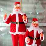 Christmas Santa Figurine Plush Red Suit Durable & Lightweight
