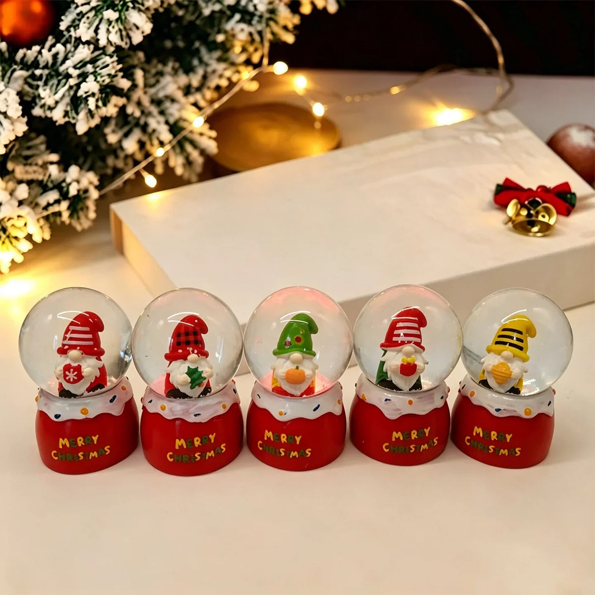 Christmas Snow Globe Shatterproof Glass & Resin Festive Figurines
