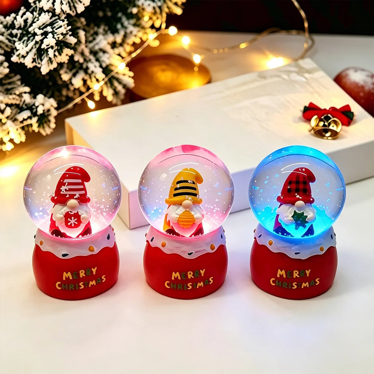 Christmas Snow Globe Shatterproof Glass & Resin Festive Figurines