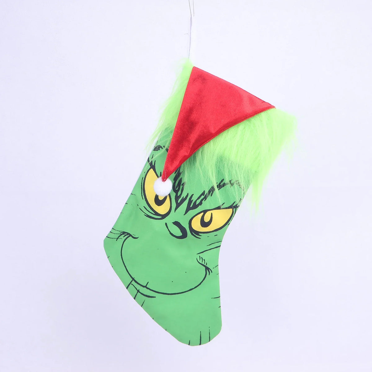 Christmas Stocking Character Face Fluffy Cuff Durable Fabric