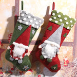 Christmas Stocking Gnome Design Felt Hanging Loop