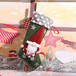 Christmas Stocking Gnome Design Felt Hanging Loop