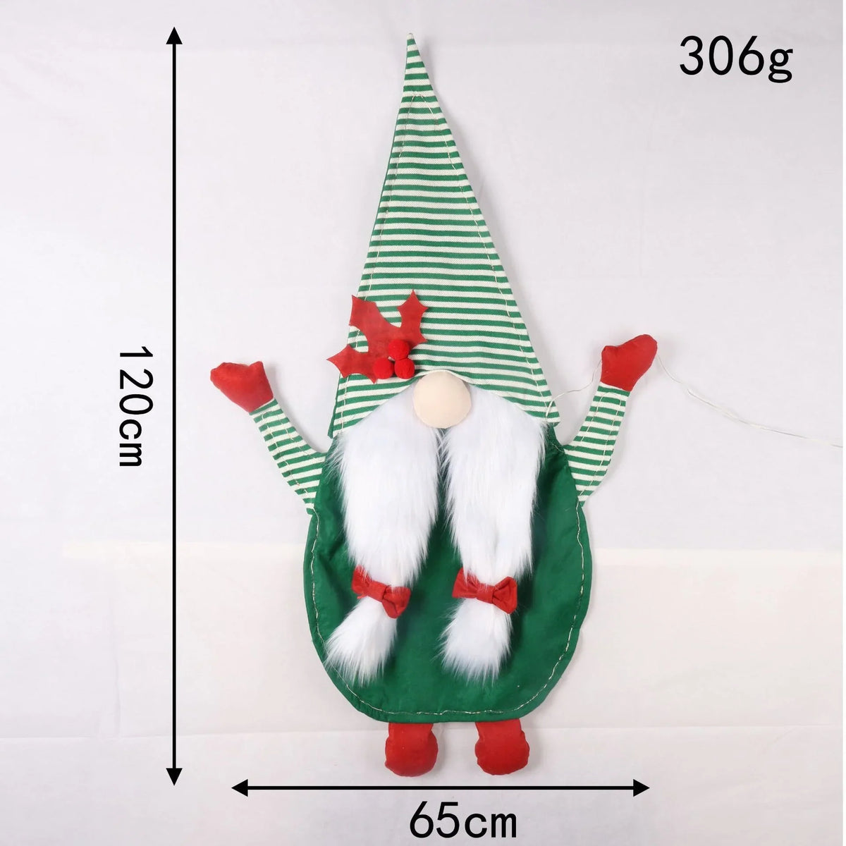 Christmas Stocking Grinch Design Spacious Durable Soft Fabric