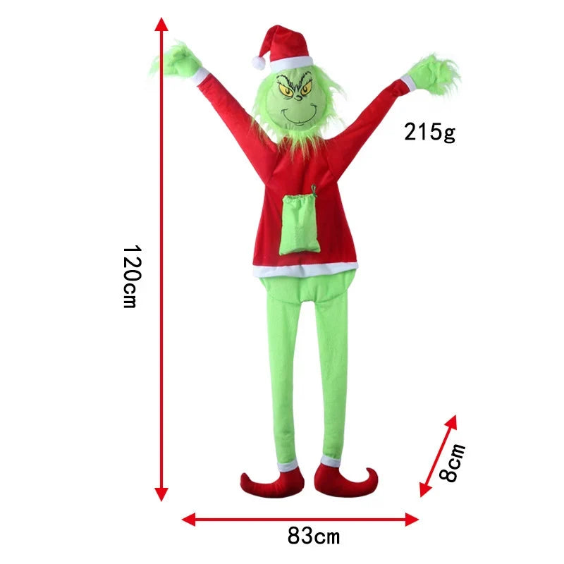 Christmas Stocking Grinch Design Spacious Durable Soft Fabric