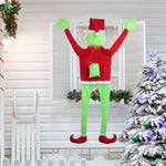Christmas Stocking Grinch Motif Spacious Soft Fabric & Loop