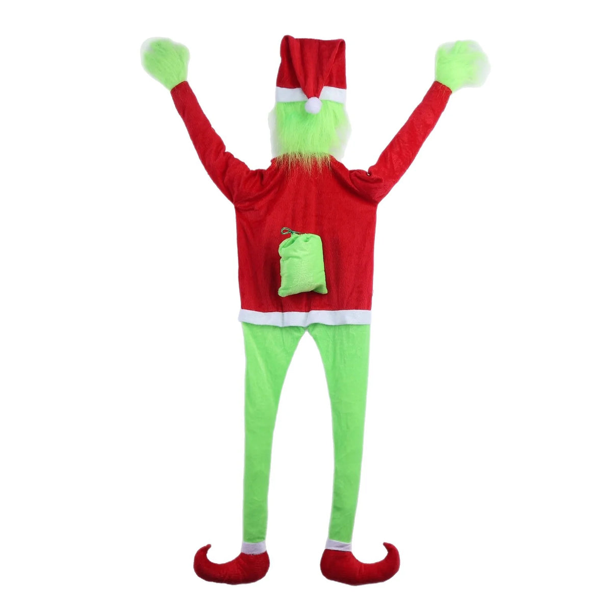 Christmas Stocking Grinch Motif Spacious Soft Fabric & Loop