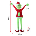 Christmas Stocking Grinch Motif Spacious Soft Fabric & Loop