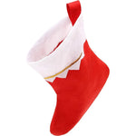 Christmas Stocking Large White Wave & Gold Trim