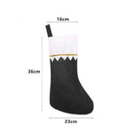 Christmas Stocking Large White Wave & Gold Trim