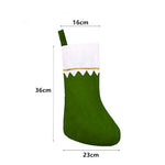 Christmas Stocking Large White Wave & Gold Trim