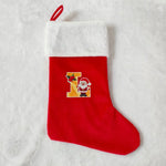 Christmas Stocking Personalized Red Plush With White Trim