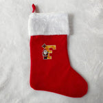 Christmas Stocking Personalized Red Plush With White Trim