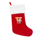 Christmas Stocking Personalized Red Plush With White Trim