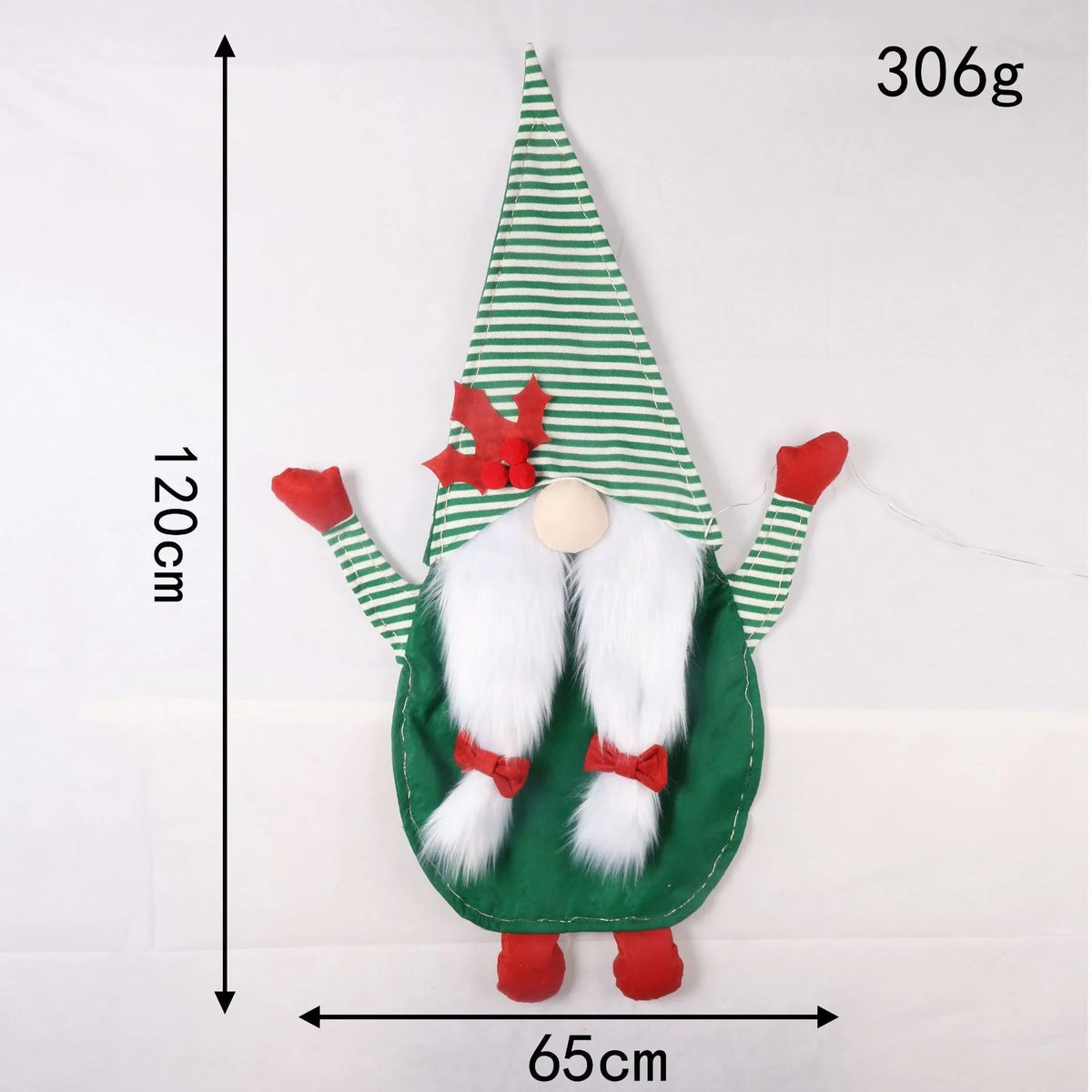 Christmas Stocking Plush Character Face Easy-Clean Fabric 16.5 Inch