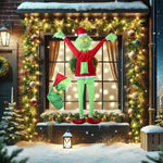 Christmas Stocking Plush Character Face Easy-Clean Fabric 16.5 Inch