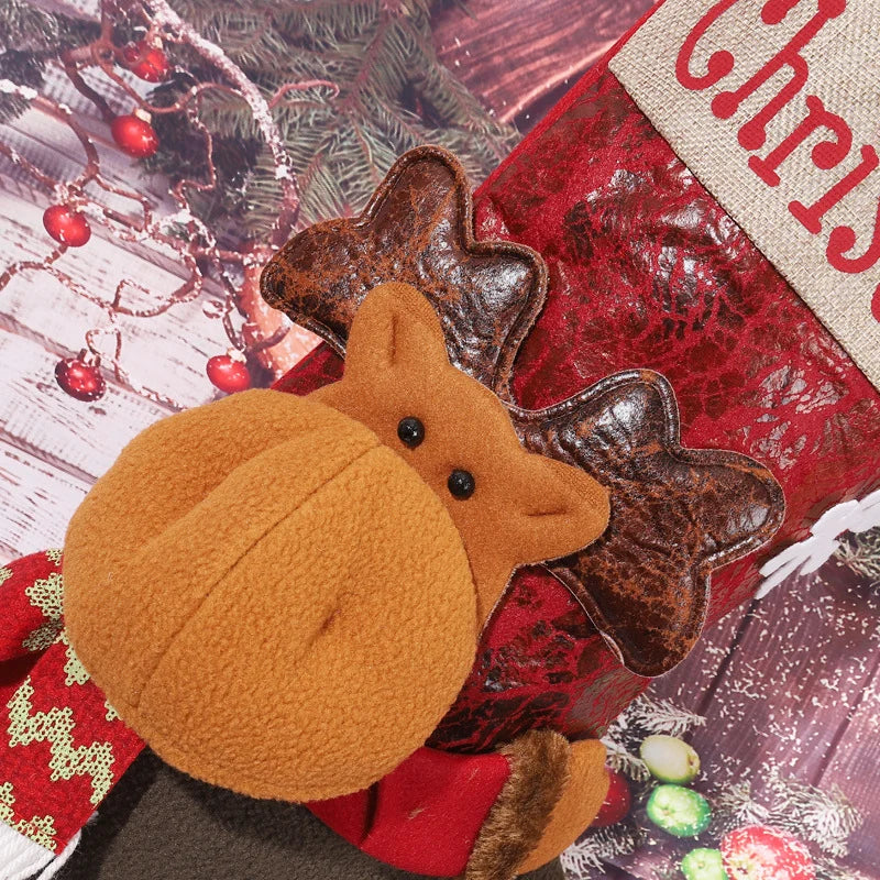Christmas Stocking Plush Snowman Soft Durable Fabric