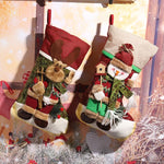 Christmas Stocking Reindeer Motif Soft Durable Fabric