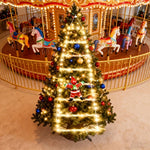 Christmas String Lights Santa Climbing Ladder 8 Modes