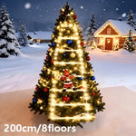 Christmas String Lights Santa Climbing Ladder 8 Modes