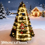 Christmas String Lights Santa Climbing Ladder 8 Modes