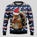 Christmas Sweater Polar Bear Graphic Knit Crew Neck Long Sleeve