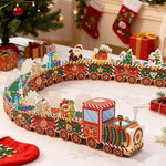Christmas Train Decoration Sturdy Paper Intricate Figures Tabletop & Mantel