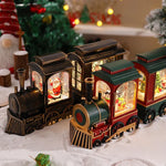 Christmas Train Lantern Moving Santa Warm Ambient Light