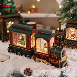 Christmas Train Lantern Moving Santa Warm Ambient Light