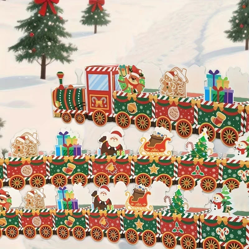 Christmas Train Sturdy Paper & Intricate Figures