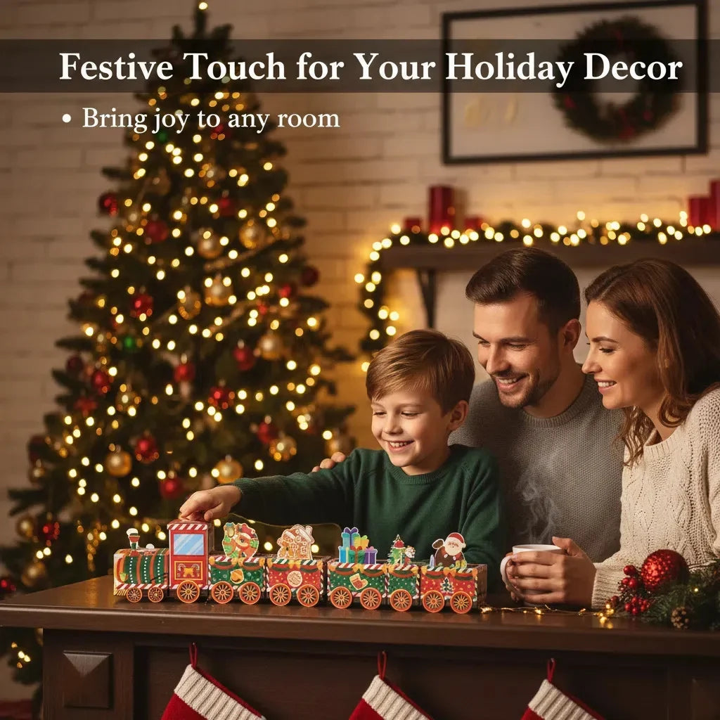 Christmas Train Sturdy Paper & Intricate Figures