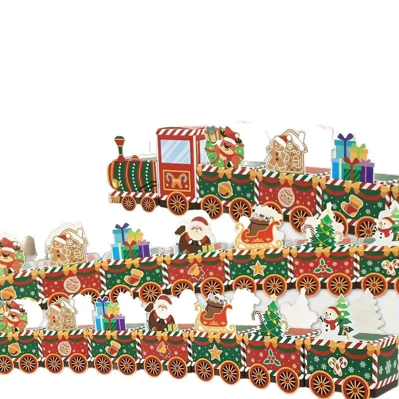 Christmas Train Sturdy Paper & Intricate Figures