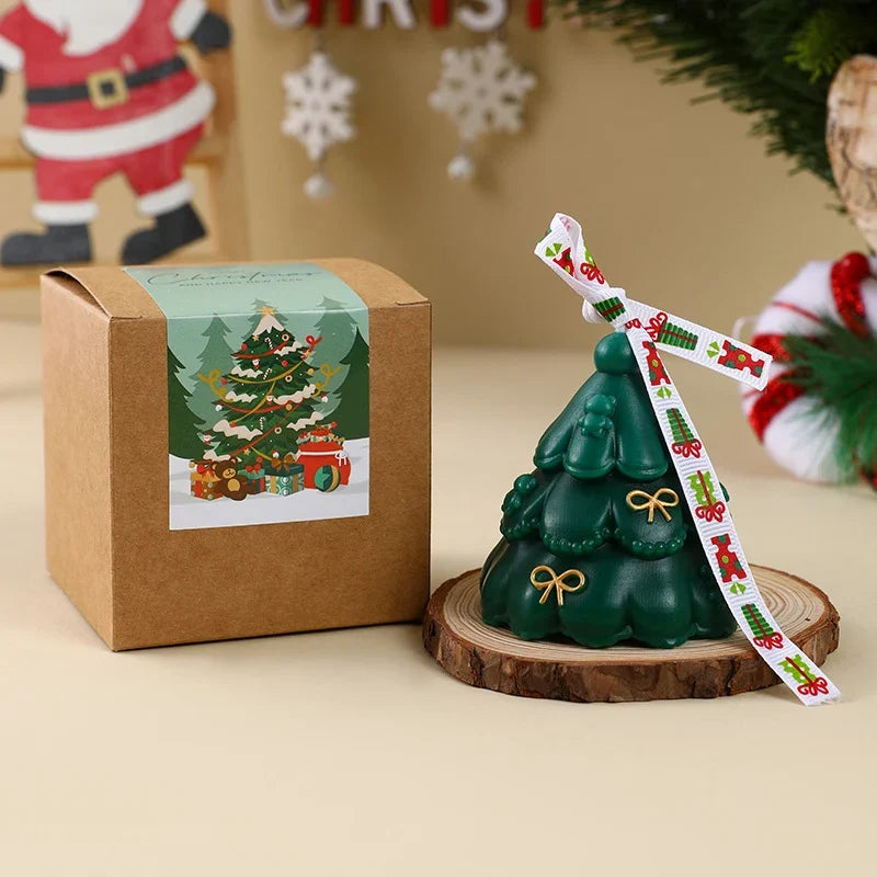 Christmas Tree Candle Hand-Poured Sculpted Gift-Ready