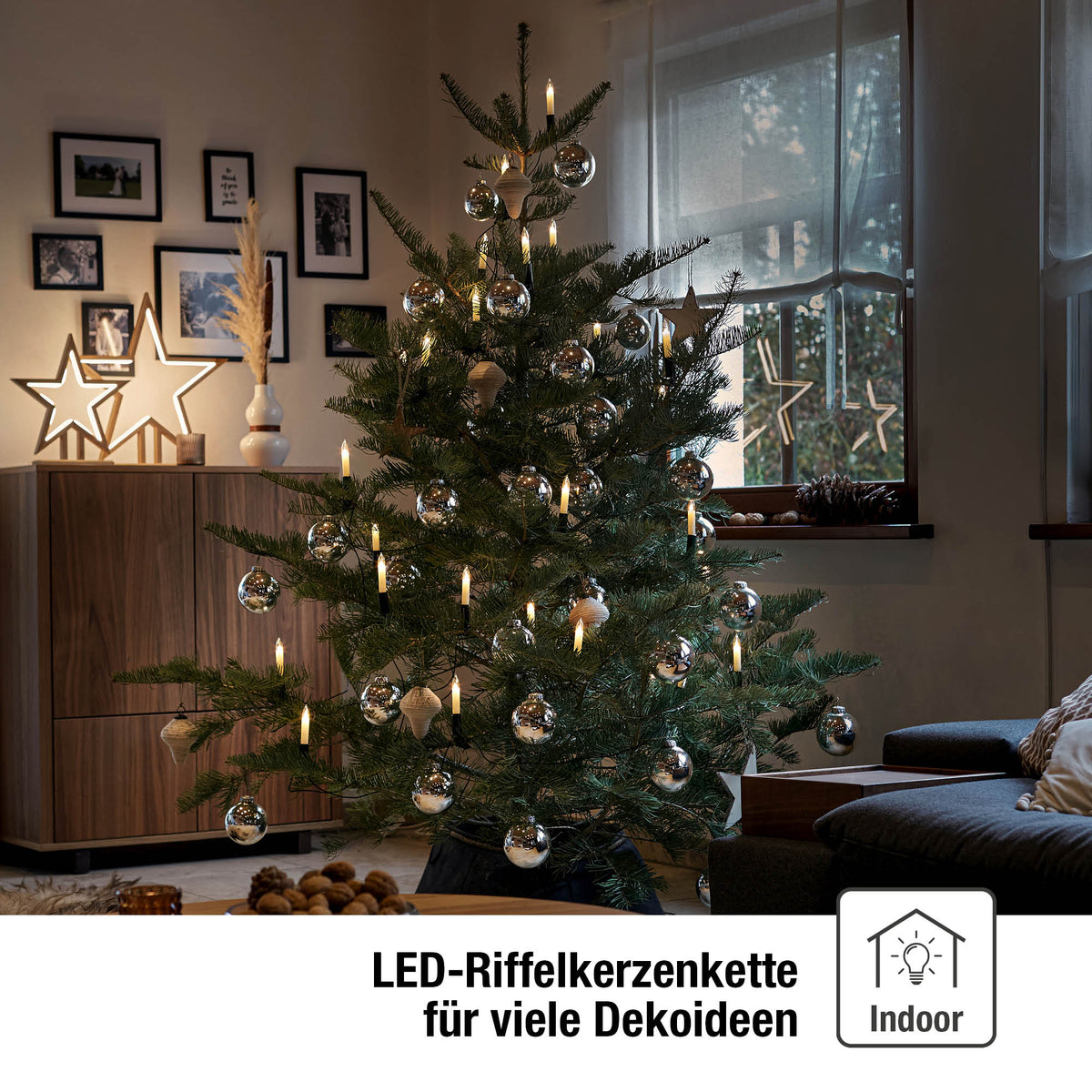 Christmas Tree Candle Lights Clip-On Warm White 45 LED Lights