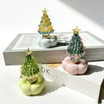 Christmas Tree Decoration Rotating Porcelain Glazed