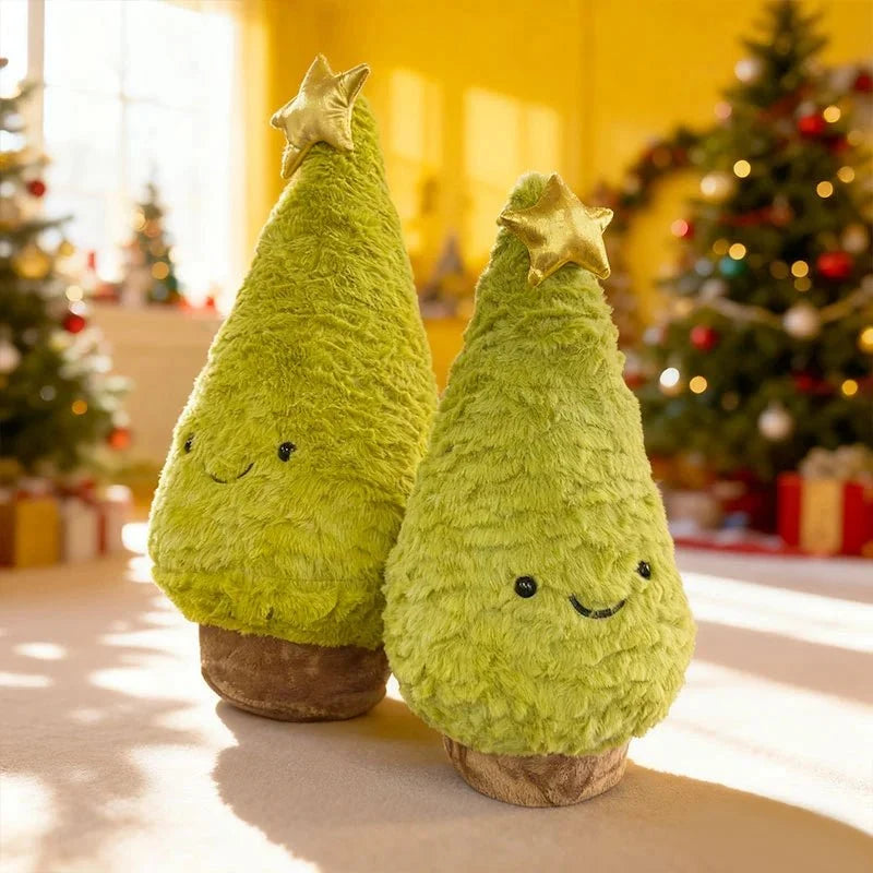 Christmas Tree Figurine Plush Seasonal Decor