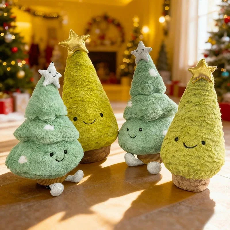 Christmas Tree Figurine Plush Seasonal Decor