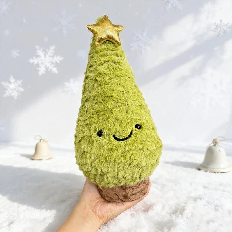 Christmas Tree Figurine Plush Seasonal Decor