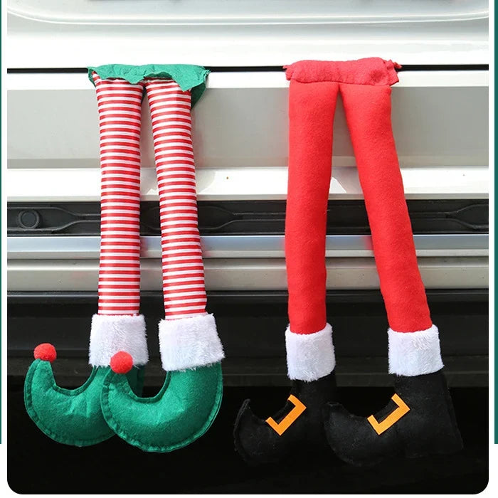 Christmas Tree Ornament Striped Elf Shoe Durable Fabric