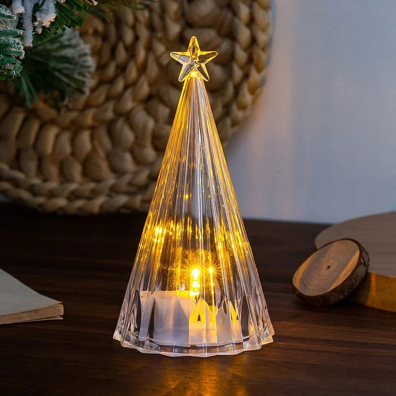 Christmas Tree Topper Cordless Warm LED Translucent Star