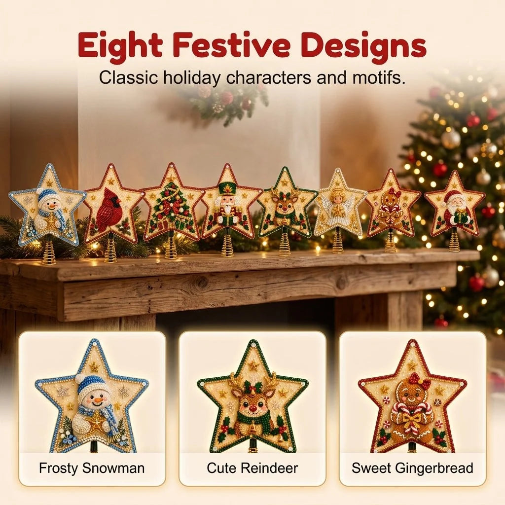 Christmas Tree Topper DIY Kit Pearl & Crystal Accents