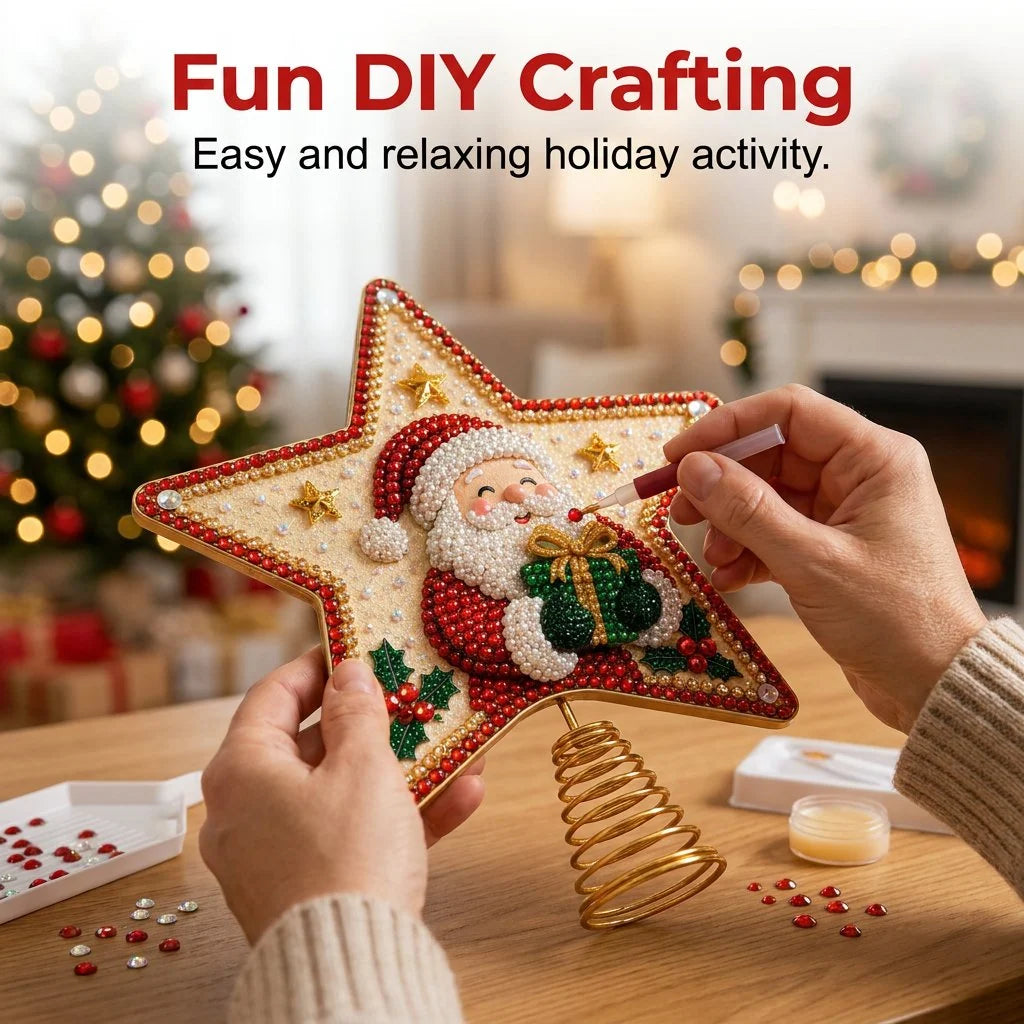 Christmas Tree Topper DIY Kit Pearl & Crystal Accents