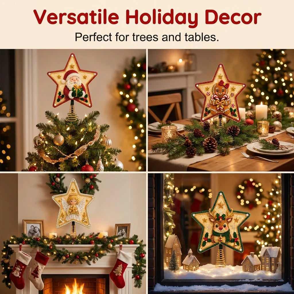 Christmas Tree Topper DIY Kit Pearl & Crystal Accents