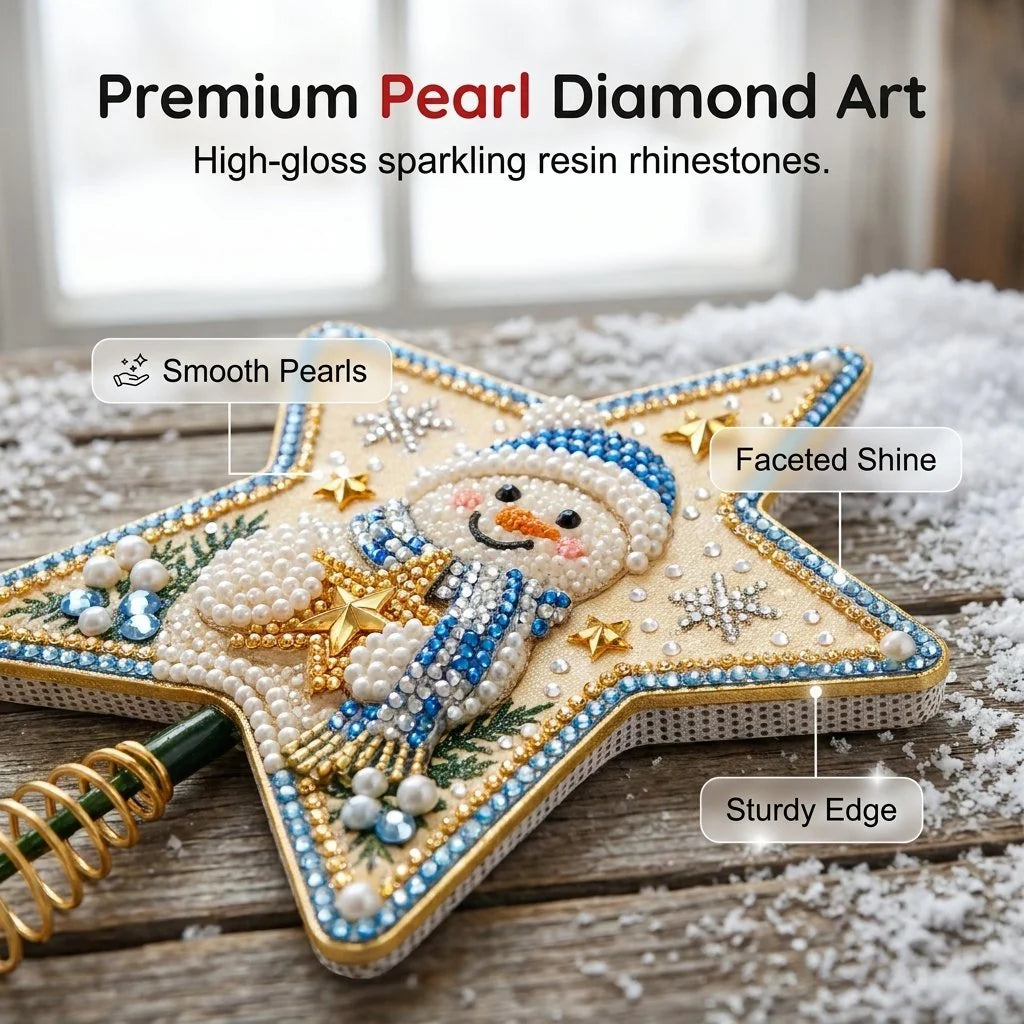 Christmas Tree Topper DIY Kit Pearl & Crystal Accents