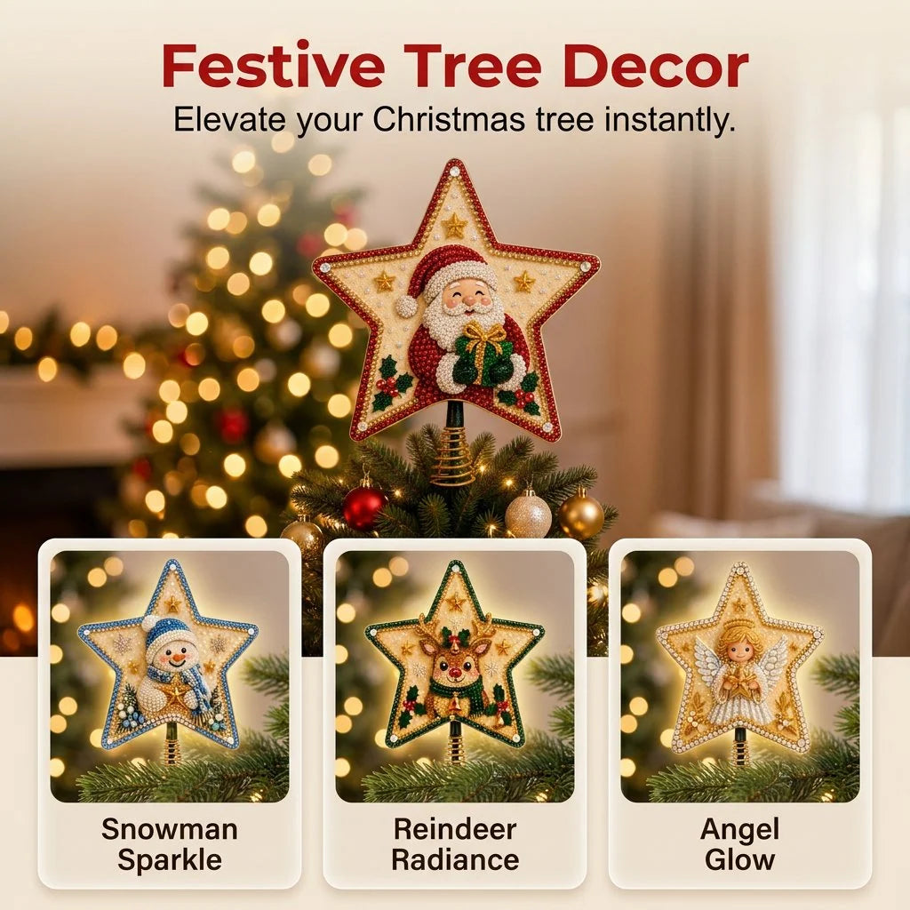 Christmas Tree Topper DIY Kit Pearl & Crystal Accents