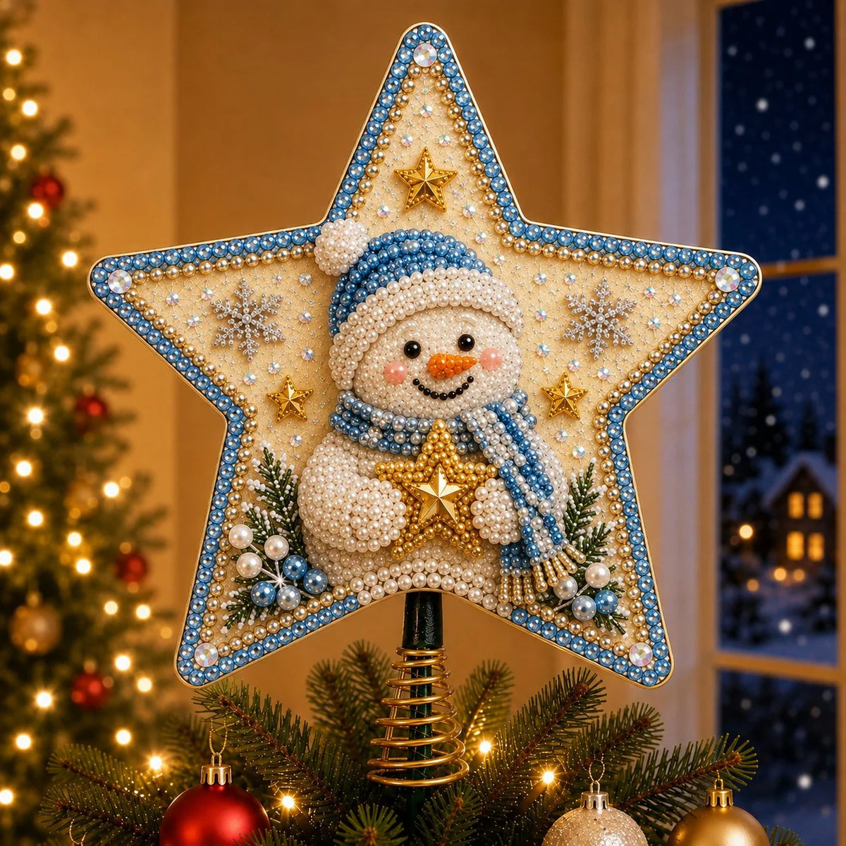 Christmas Tree Topper DIY Kit Pearl & Crystal Accents